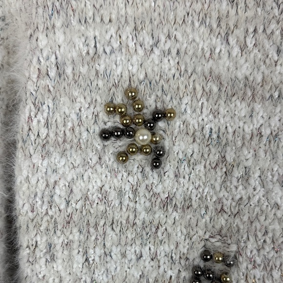 Interdee Love Stub Long Sleeve Cream Small Sweater - Picture 8 of 15